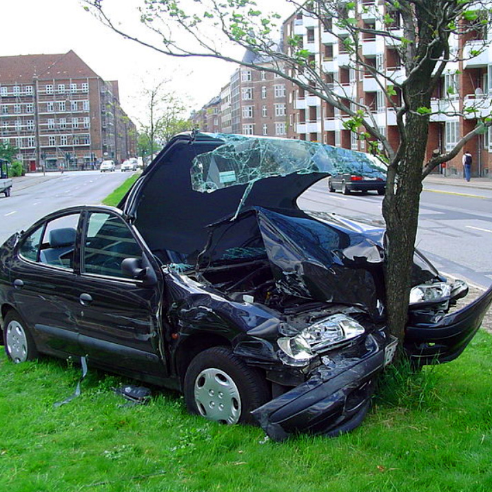 And Her Car Hit The Tree...